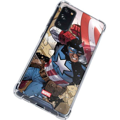 Marvel Captain America Epic Shield Break Galaxy S20 FE Clear Case